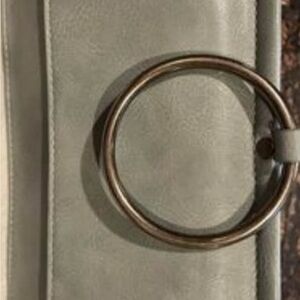 Elegant Gray Leather Women's Bag
